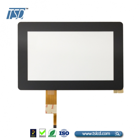 7寸CTP 800*480 插接电容触摸屏 黑色盖板 敦泰FT5446 ic 抗反射CTP 