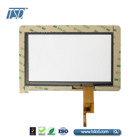 7寸CTP 800*480 插接电容触摸屏 黑色盖板 敦泰FT5446 ic 抗反射CTP 