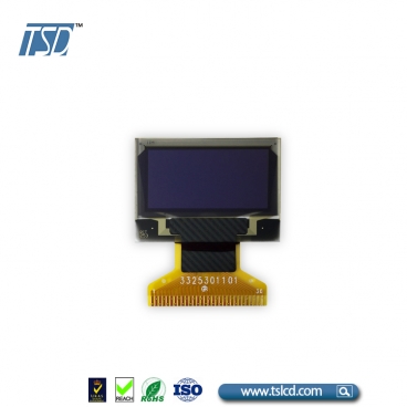 批发0.96寸oled显示屏 128*64白光 蓝底 I2C通信接口 可定制插接FPC 智能手表 穿戴运动设备LCD