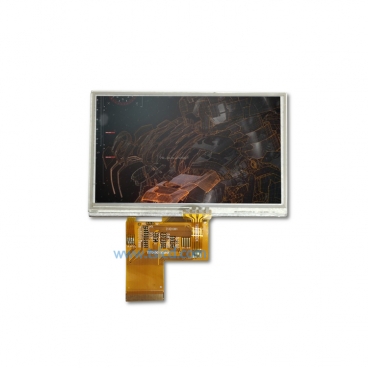 批发4.3寸lcd显示 1000亮度  24 bit RGB接口 高亮 户外可见 手持智能终端 POS机用LCD