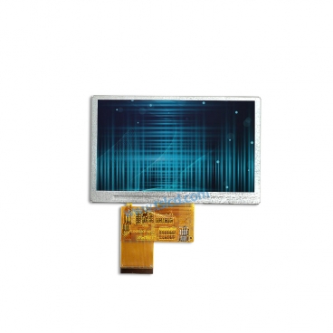批发4.3寸lcd液晶屏 6点视角 500亮度 带电阻触摸 人脸识别 考勤设备专用显示屏
