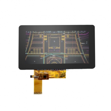 批发7寸TFT液晶屏 800*480分辨率 带CTP电容触摸 500亮度 RGB接口 工控LCD液晶显示