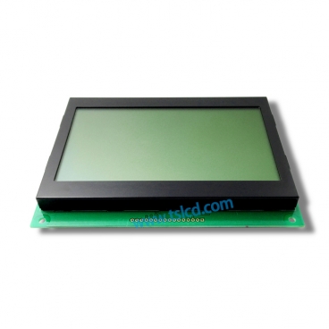 批发供应 256*128COB点阵 黄绿膜 5V电压 带中文字库 工控设备使用LCD液晶显示模组