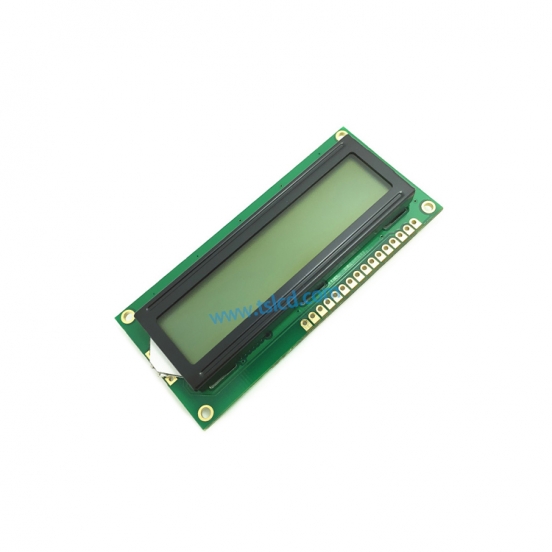 厂家定制1602LCD点阵 黄绿膜 白色背光 STN正显液晶模块 设备仪器表盘 工控lcd 