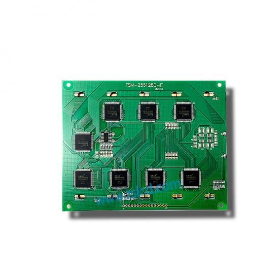 256*128COB点阵 黄绿膜 带中文字库lcd显示 图形字符点阵 医疗设备 控制器 跑步机 LCD显示 