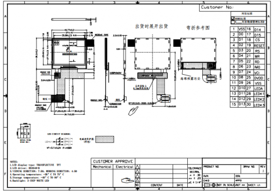 1.77寸半透TFT  阳光下可读LCD SPI接口 高对比度 智能终端 设备仪器 表盘屏 