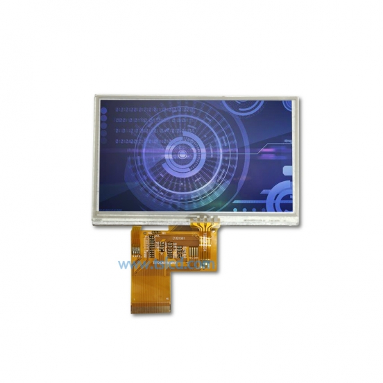 4.3寸触摸屏 超宽温 IPS TFT 带电阻触摸 通用仪器仪表 工业控制器 通讯设备屏 