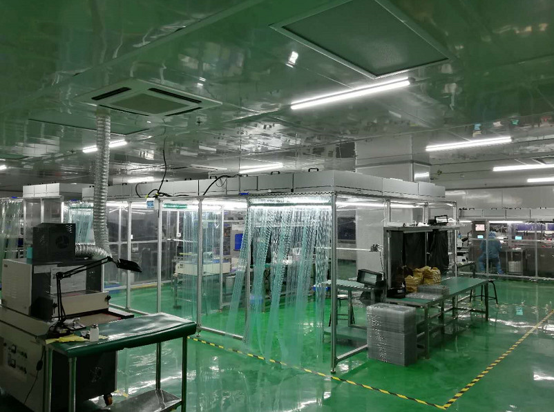 一众显示电容屏车间全景